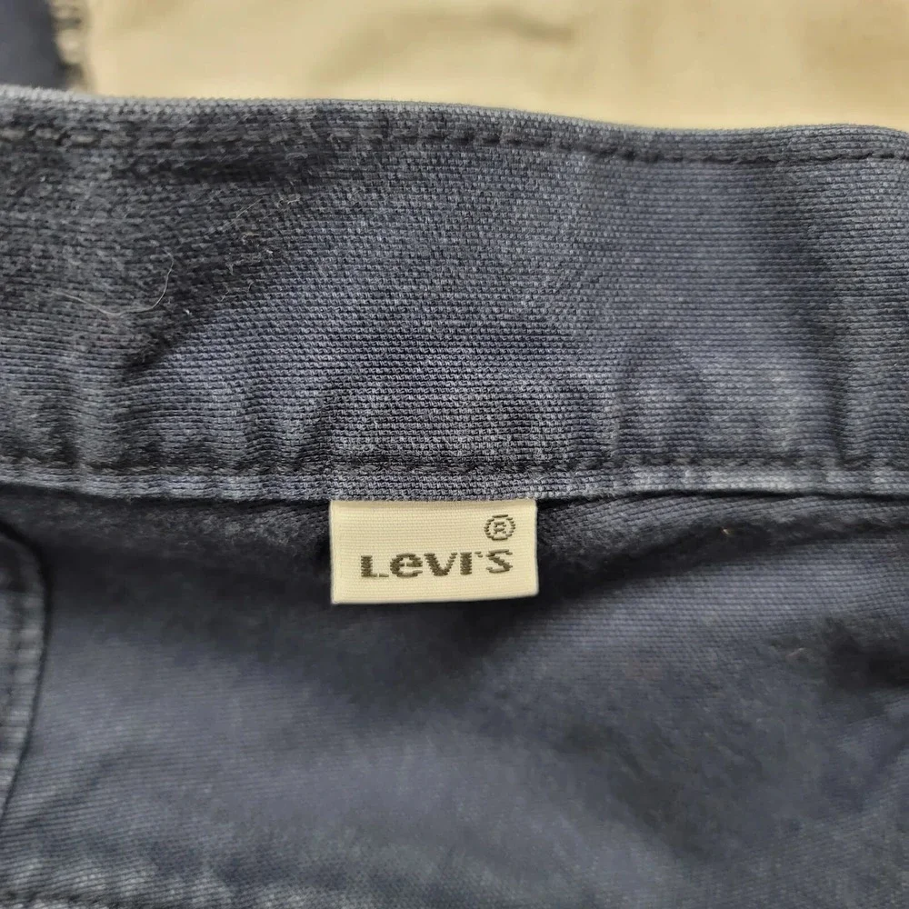 Levis Shorts Mens 34 Blue‎ Chino Outdoors Casual Skateboarding Flat Front